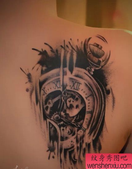 纹身秀图吧推荐一幅肩背纹身图案