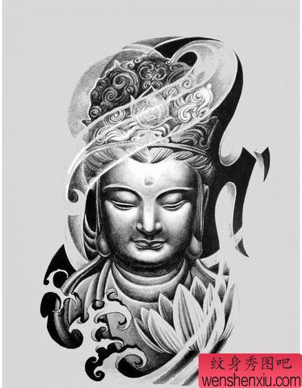 纹身秀图吧推荐一幅佛纹身图案