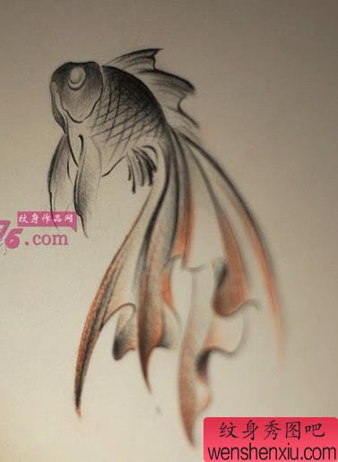 金鱼纹身图案