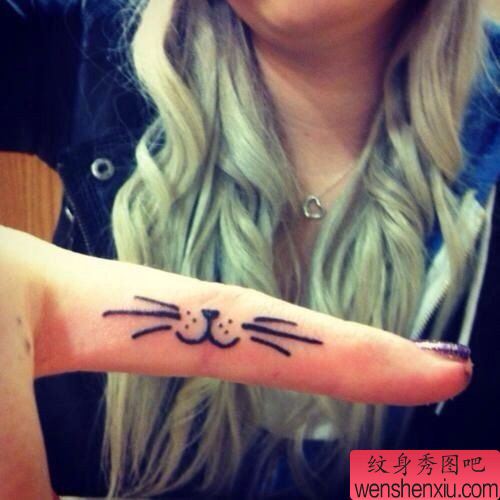纹身秀图吧推荐一幅手指纹身图案