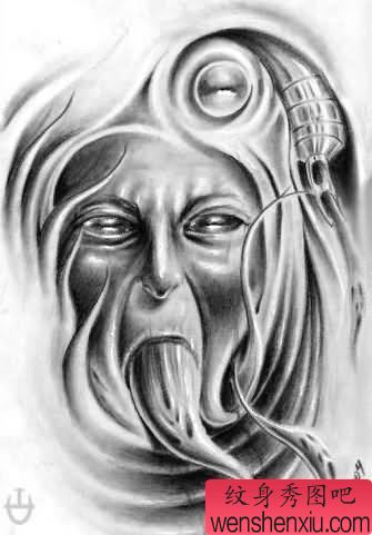 纹身秀图吧推荐一幅鬼怪纹身图案