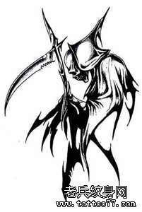 图腾死神纹身图案