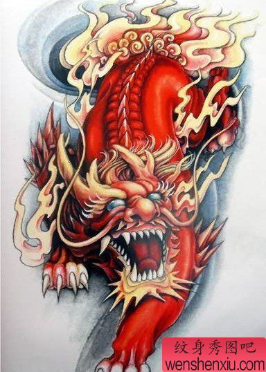 纹身秀图吧推荐一幅貔貅纹身图案