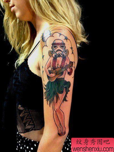 纹身秀图吧推荐一幅手臂个性纹身图案