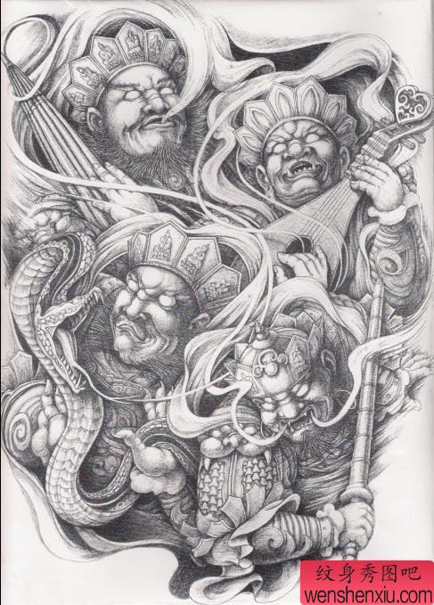一幅纹身手稿图案