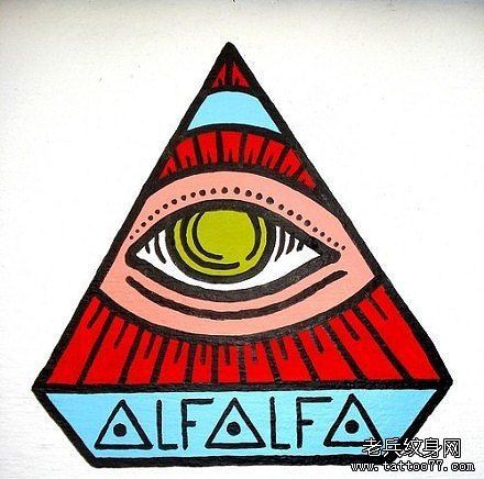 上帝之眼纹身手稿图案