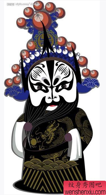 纹身秀图吧推荐一幅卡通版的项羽纹身图案