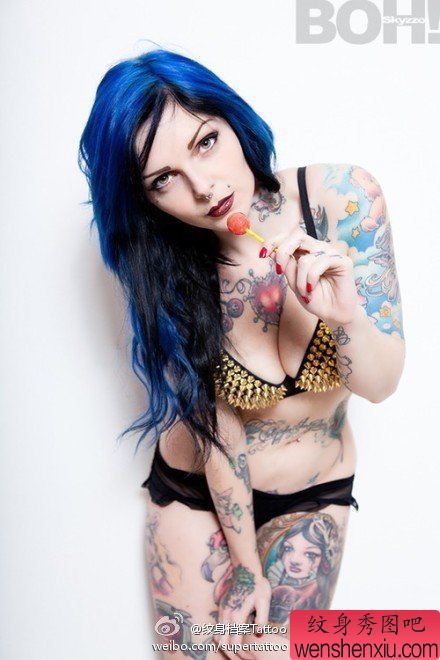 个性妹子性感纹身图案