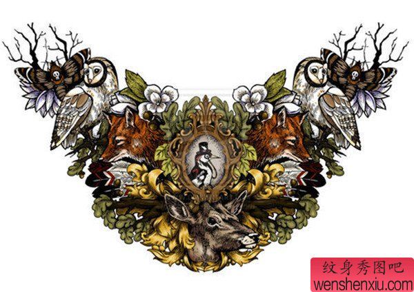 个性纹身手稿图案