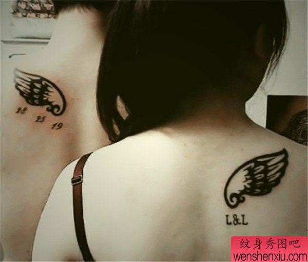 情侣翅膀纹身翅膀纹身图案