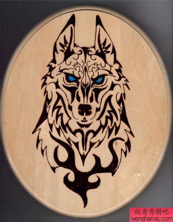 图腾狼头纹身图案