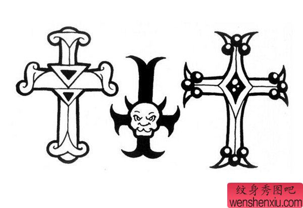 十字架纹身手稿图案