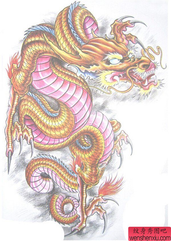 适合做过肩龙的纹身图案
