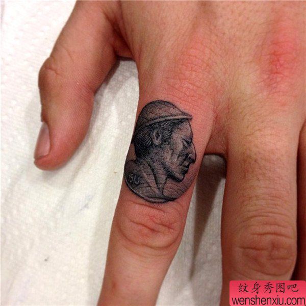 手指个性头像纹身图案