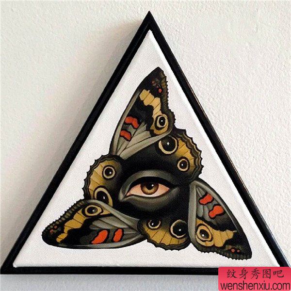 上帝之眼纹身手稿图案