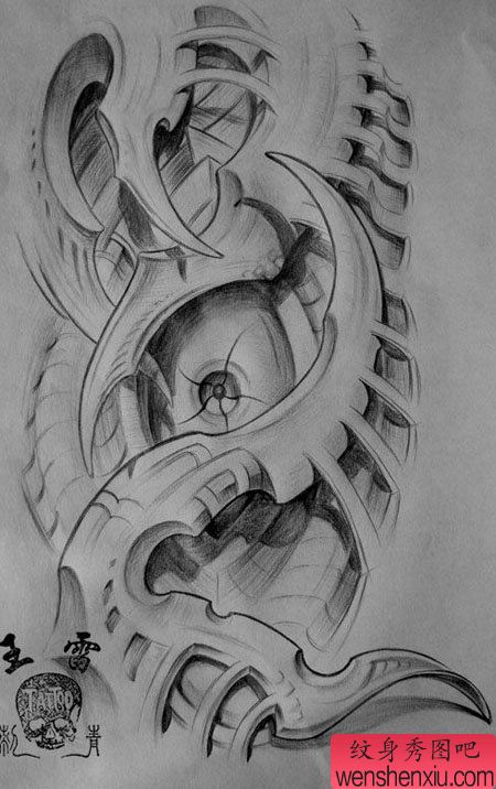 3D纹身手稿图案