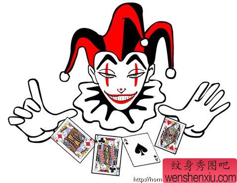 小丑纹身手稿图案