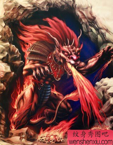 文身秀图吧推荐一幅适合满背的创意文身作品