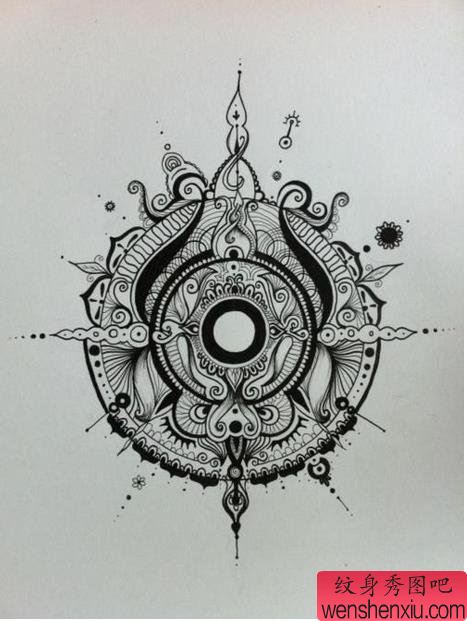 一幅创意文身手稿作品