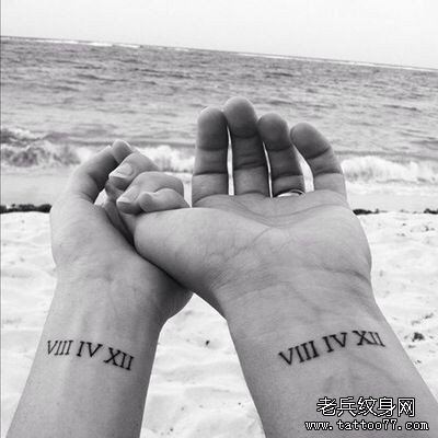 情侣罗马文身作品