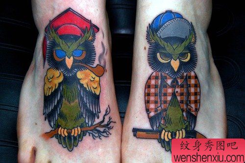 脚背创意文身作品