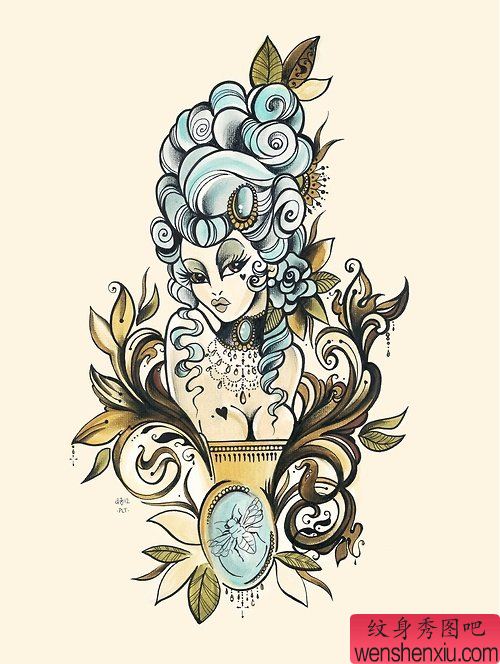 最好的刺青馆推荐一幅人物文身作品