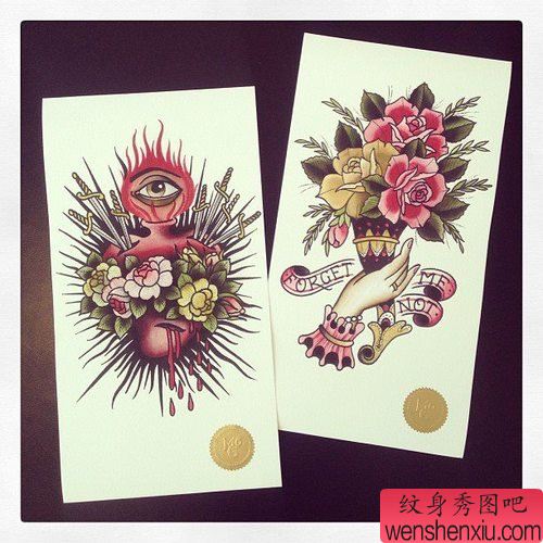 两款创意文身手稿作品