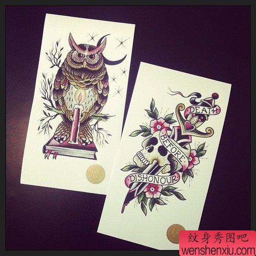 两款文身手稿作品