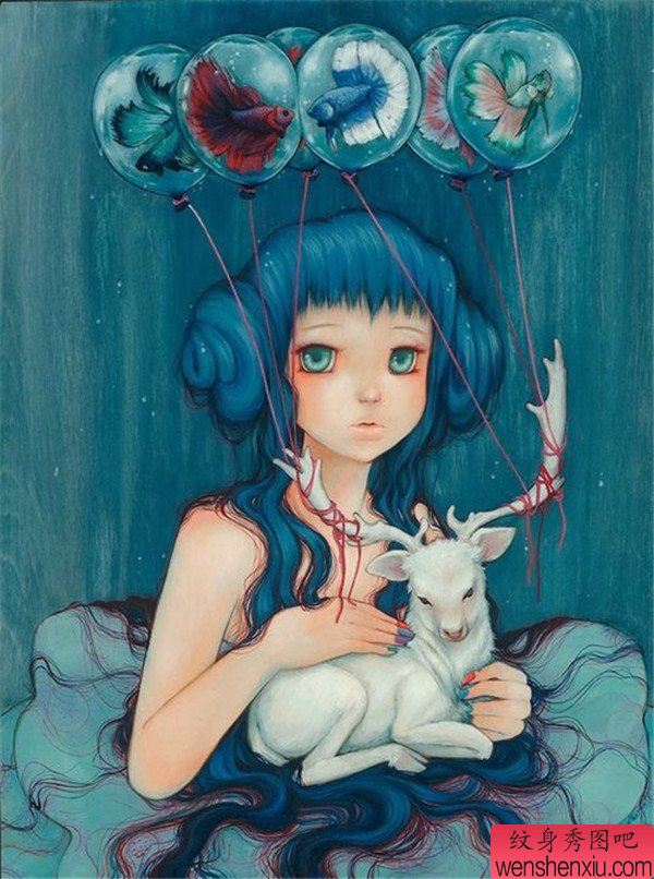 文身秀图吧推荐一幅精美的人物手稿作品