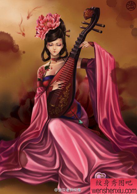 美女壁纸文身作品