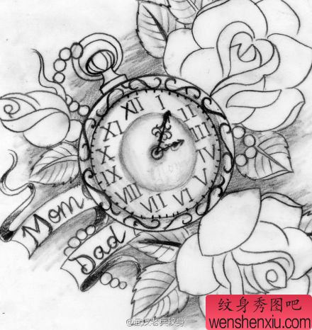 一幅文身手稿作品