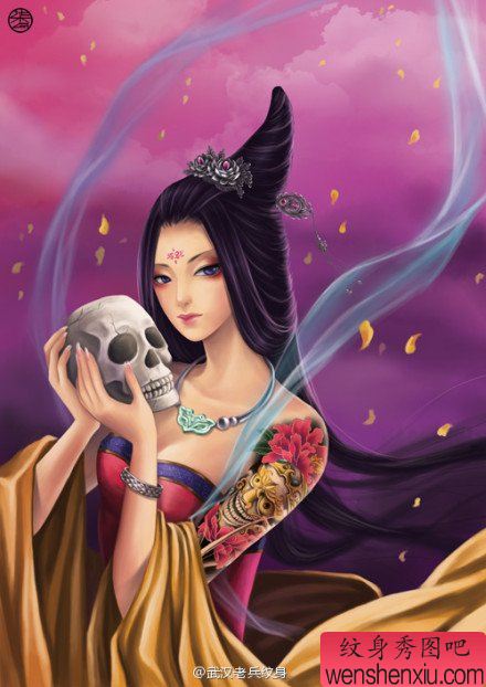 一幅美女文身壁纸文身作品