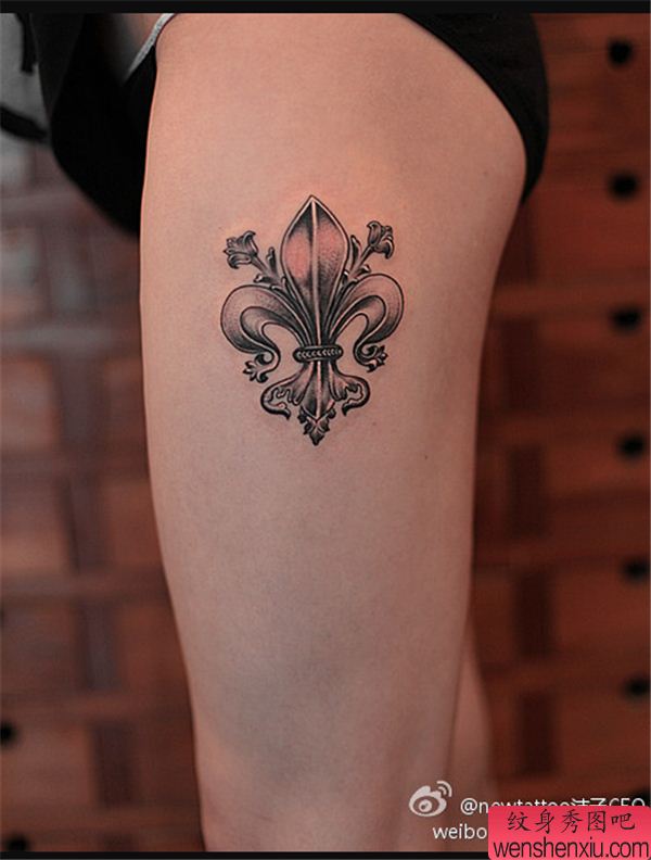 腿部佛罗伦萨文身作品