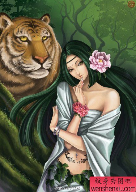 文身秀图吧推荐一幅文身壁纸作品