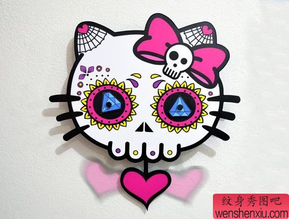 Kitty猫文身手稿作品