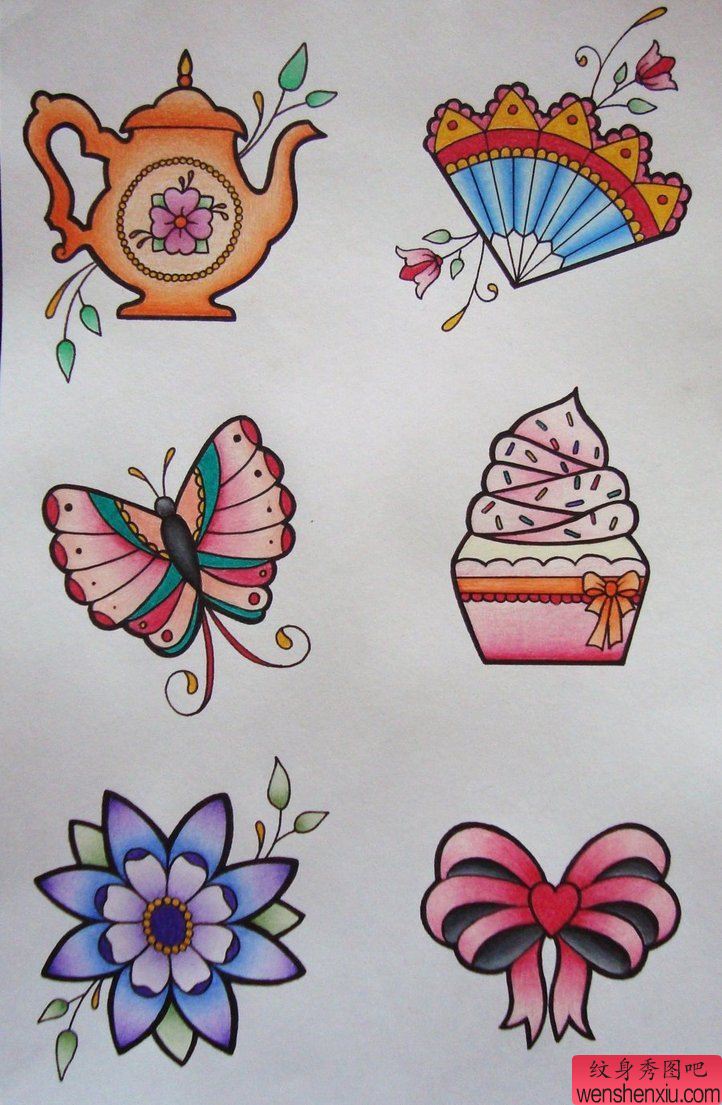 一组萌版文身作品