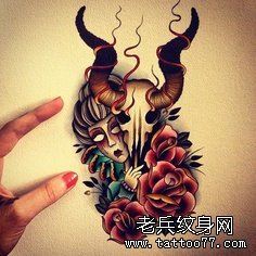 羚羊女文身手稿作品