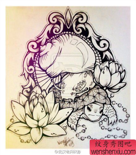 创意文身线稿作品