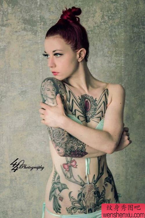 文身秀图吧推荐一幅创意女性文身写真