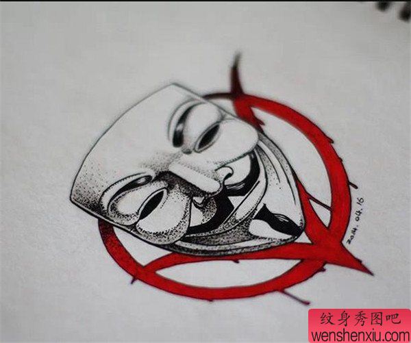 V字面具作品手稿