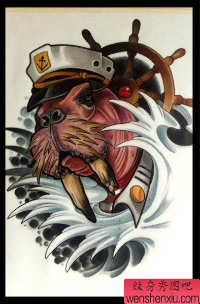 文身秀图吧推荐一幅霸气的文身手稿作品
