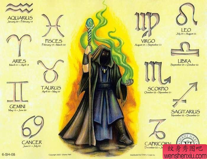 文身秀图吧推荐一幅星座文身作品