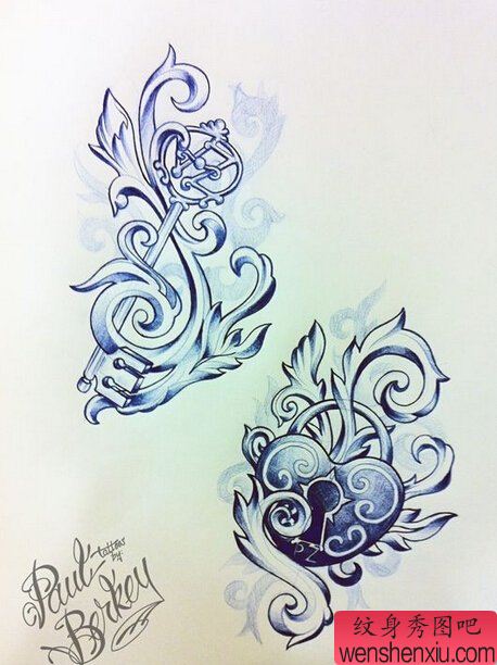 文身素材钥匙作品