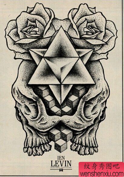 文身秀图吧推荐一幅点刺文身作品