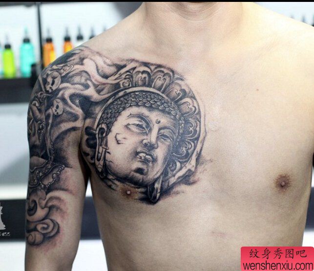半胛佛文身作品