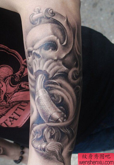 手臂欧美文身作品