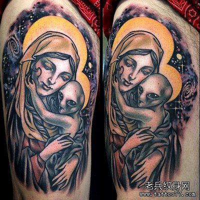 手臂修女文身作品