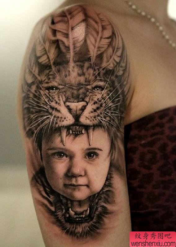 文身秀图吧推荐一幅手臂霸气文身作品