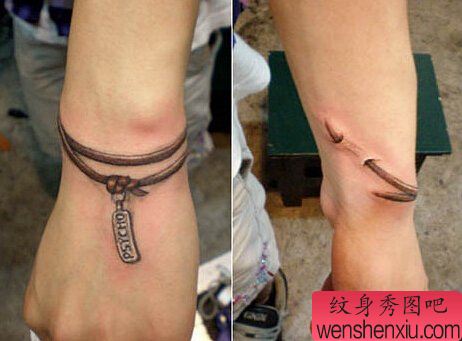文身秀图吧推荐一组手链文身作品