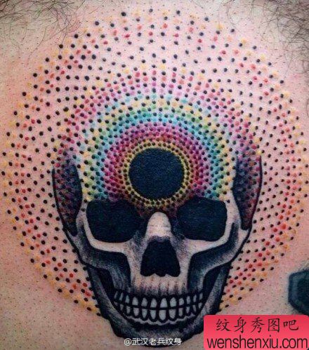 文身秀图吧推荐一组彩色点刺文身作品